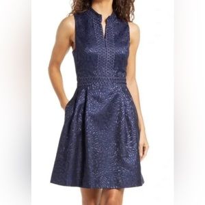 NWT🌴Lilly Pulitzer Francis dress in True Navy Lagoon Jacquard size 8